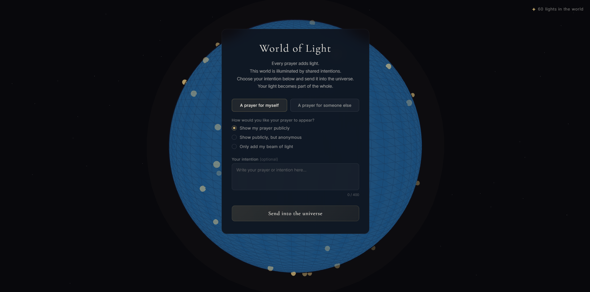 World of Light browser-based interactive experience